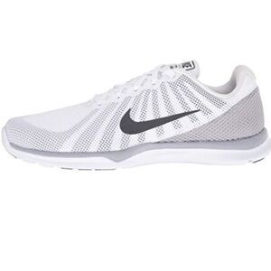 Nike White and Gray Mesh Sneakers Size 8